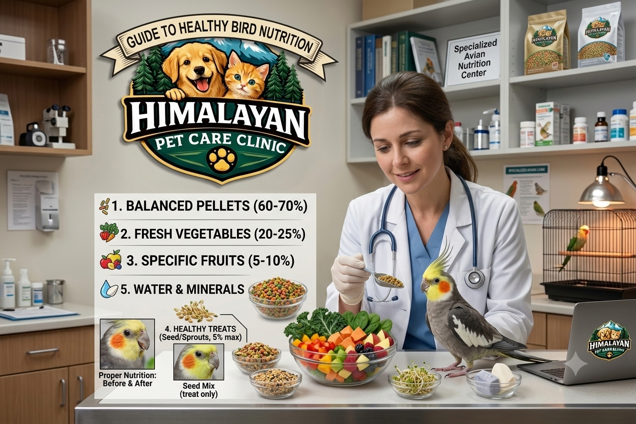 Bird receiving veterinary care at Himalayan Pet Clinic in HSR Layout, Bengaluru
